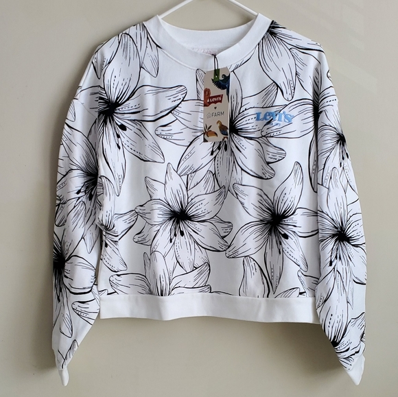 ♥️LEVI'S CROP TOP SIZE S New - Picture 2 of 9